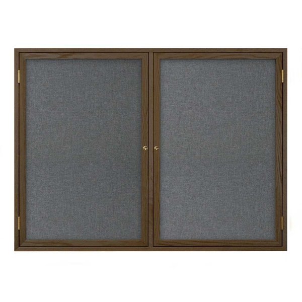 United Visual Products Open Faced Traditional Corkboard, 60x36" UV643A-SATIN-CORK